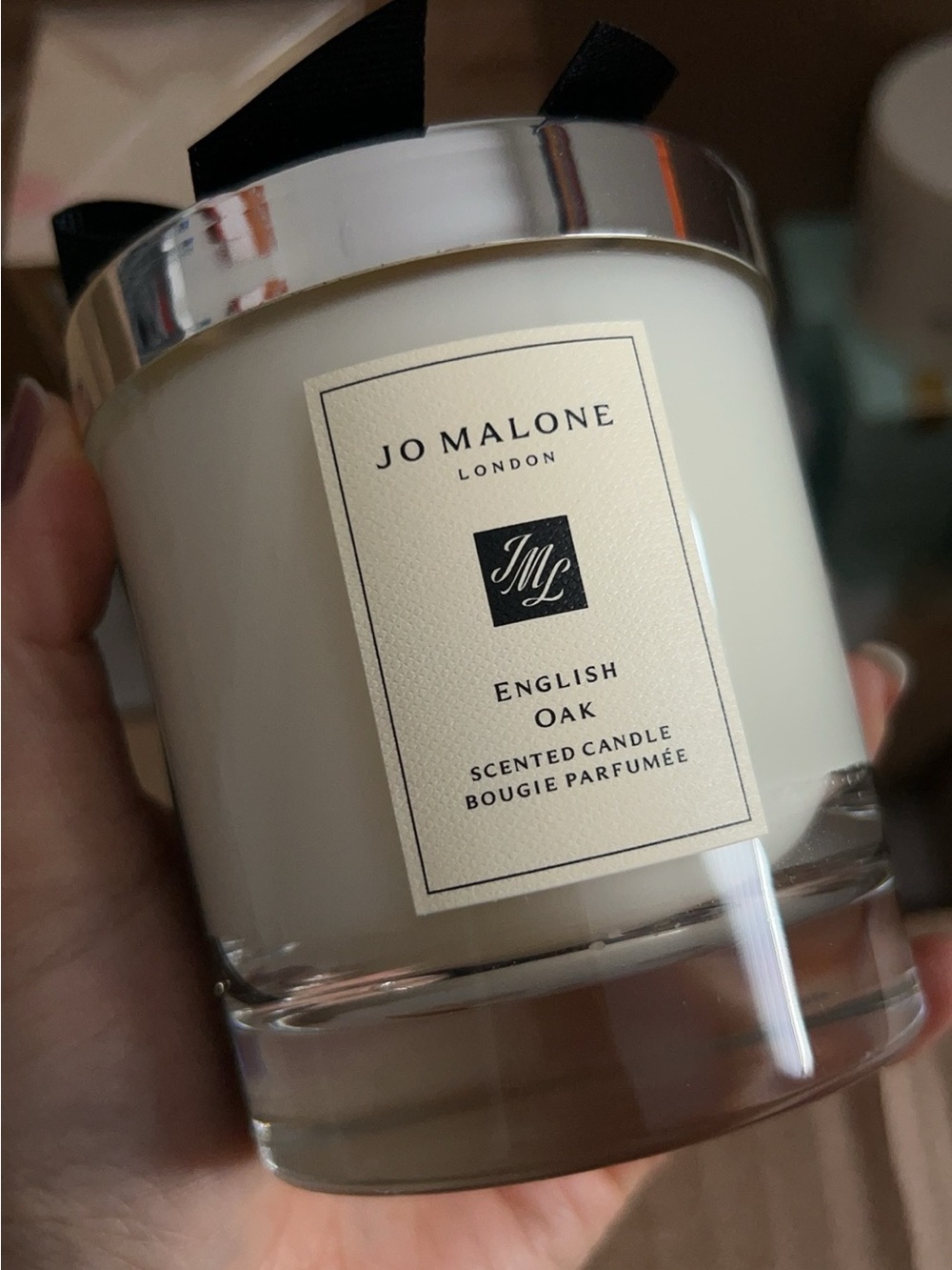 Jo Malone English Oak Scented Candle - Cream & Silver 200G